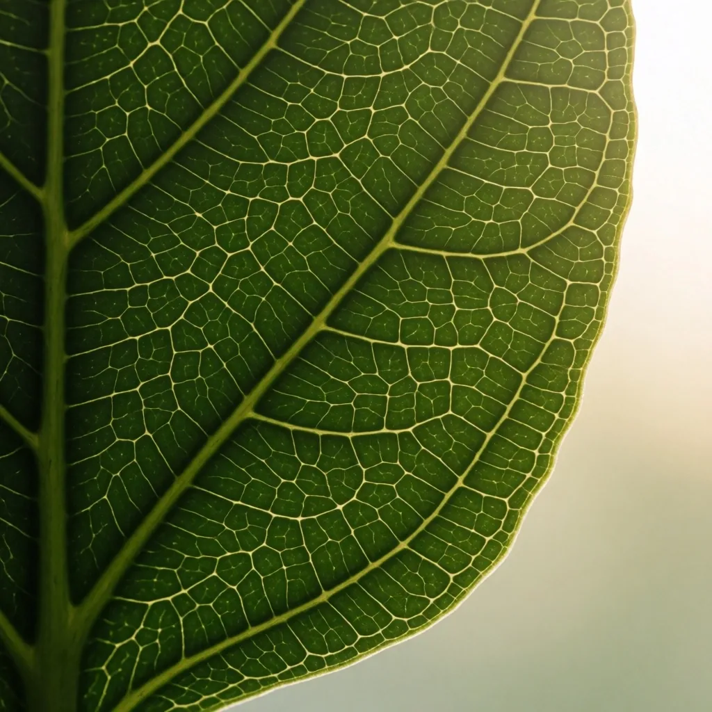 Leaf vein detail representing nutritional science