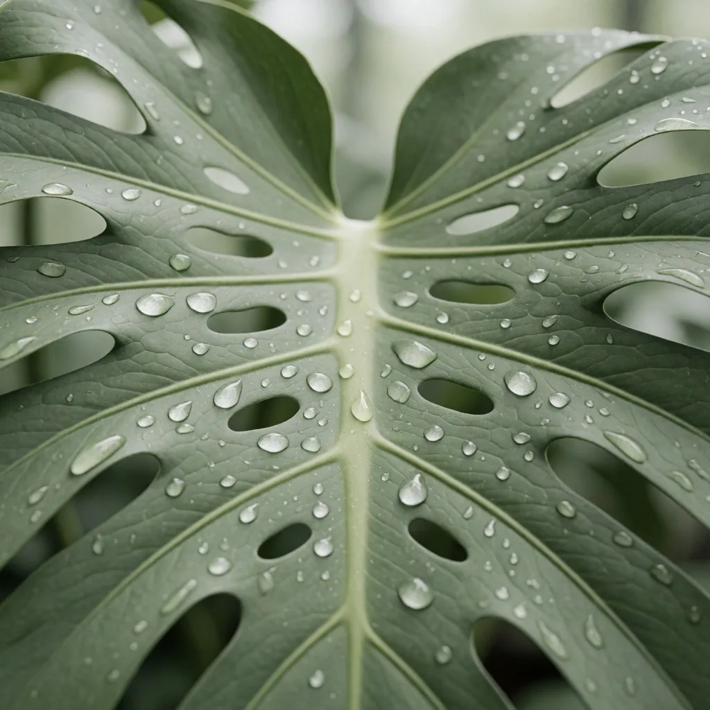 Botanical leaf detail in natural light
